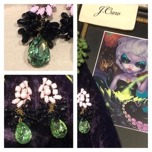 J.Crew Tri-Colored beaded earrings